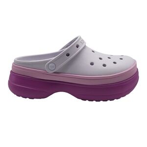 Crocs Classic Stacked Clog Grapeberry Platform Clogs M7 W9 211355-5BV